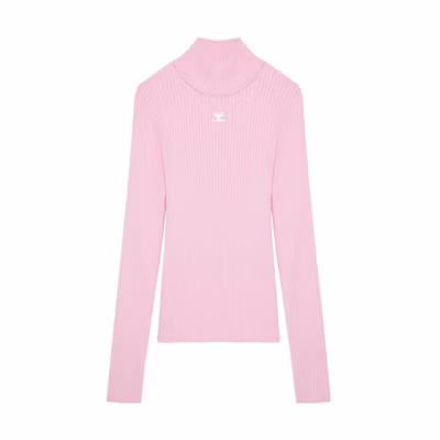 (Women) COURRÈGES Pink Turtleneck Knit Sweater 422mpu022fi00015000