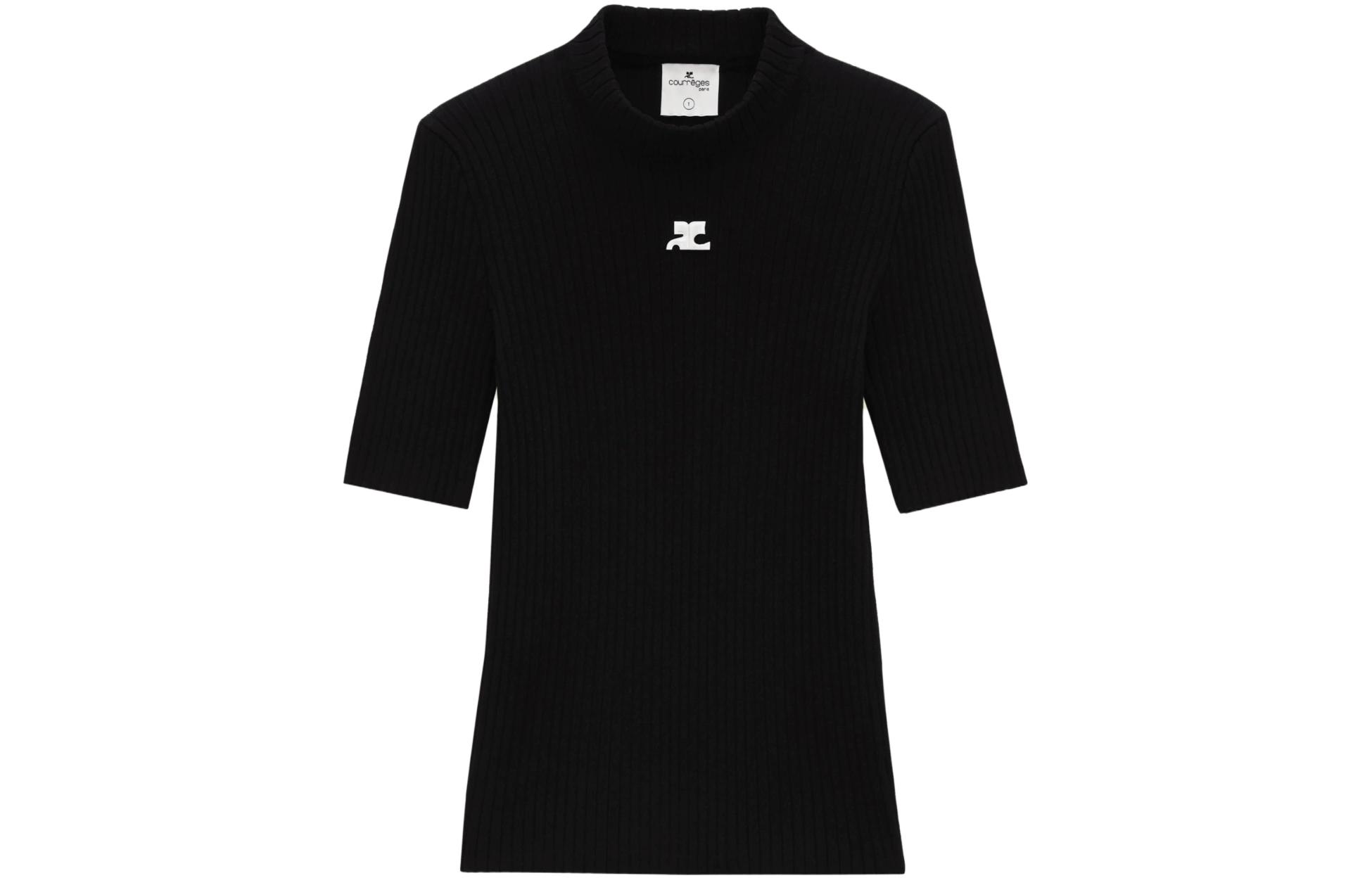 Order (W) Courrèges 黑色針織毛衣 - 休閒半高領上衣 PERMPU026FI00019999