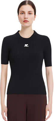 (W) Courrèges 黑色針織毛衣 - 休閒半高領上衣 PERMPU026FI00019999 Details for (W) Courrèges 黑色針織毛衣 - 休閒半高領上衣 PERMPU026FI00019999