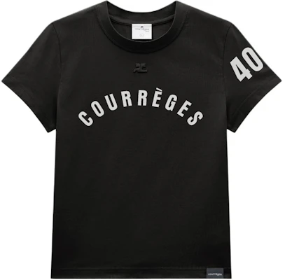 (W) Courrèges 黑色短袖圓領LOGO印花T恤 124JTS006JS01129999 Order (W) Courrèges 黑色短袖圓領LOGO印花T恤 124JTS006JS01129999