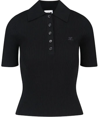 (W) Polo Negro Courrèges con Logo y Mangas Cortas. VESMPO029FI0001-9999 Buy (W) Polo Negro Courrèges con Logo y Mangas Cortas. VESMPO029FI0001-9999