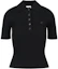 Buy (W) Polo Negro Courrèges con Logo y Mangas Cortas. VESMPO029FI0001-9999