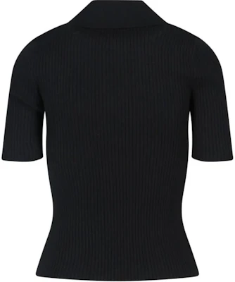 (W) Polo Negro Courrèges con Logo y Mangas Cortas. VESMPO029FI0001-9999 Lookbook (W) Polo Negro Courrèges con Logo y Mangas Cortas. VESMPO029FI0001-9999