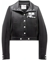 (Women) Courrèges COURREGES Black Slim-Fit Cropped Long-Sleeve Jacket. PERCBL005VY00149999 (Women) Courrèges COURREGES Black Slim-Fit Cropped Long-Sleeve Jacket. PERCBL005VY00149999