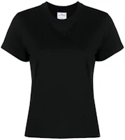 (Women) Courrèges COURREGES Black Solid Color Crewneck Short Sleeve T-Shirt 423JTS006JS01079999 (Women) Courrèges COURREGES Black Solid Color Crewneck Short Sleeve T-Shirt 423JTS006JS01079999