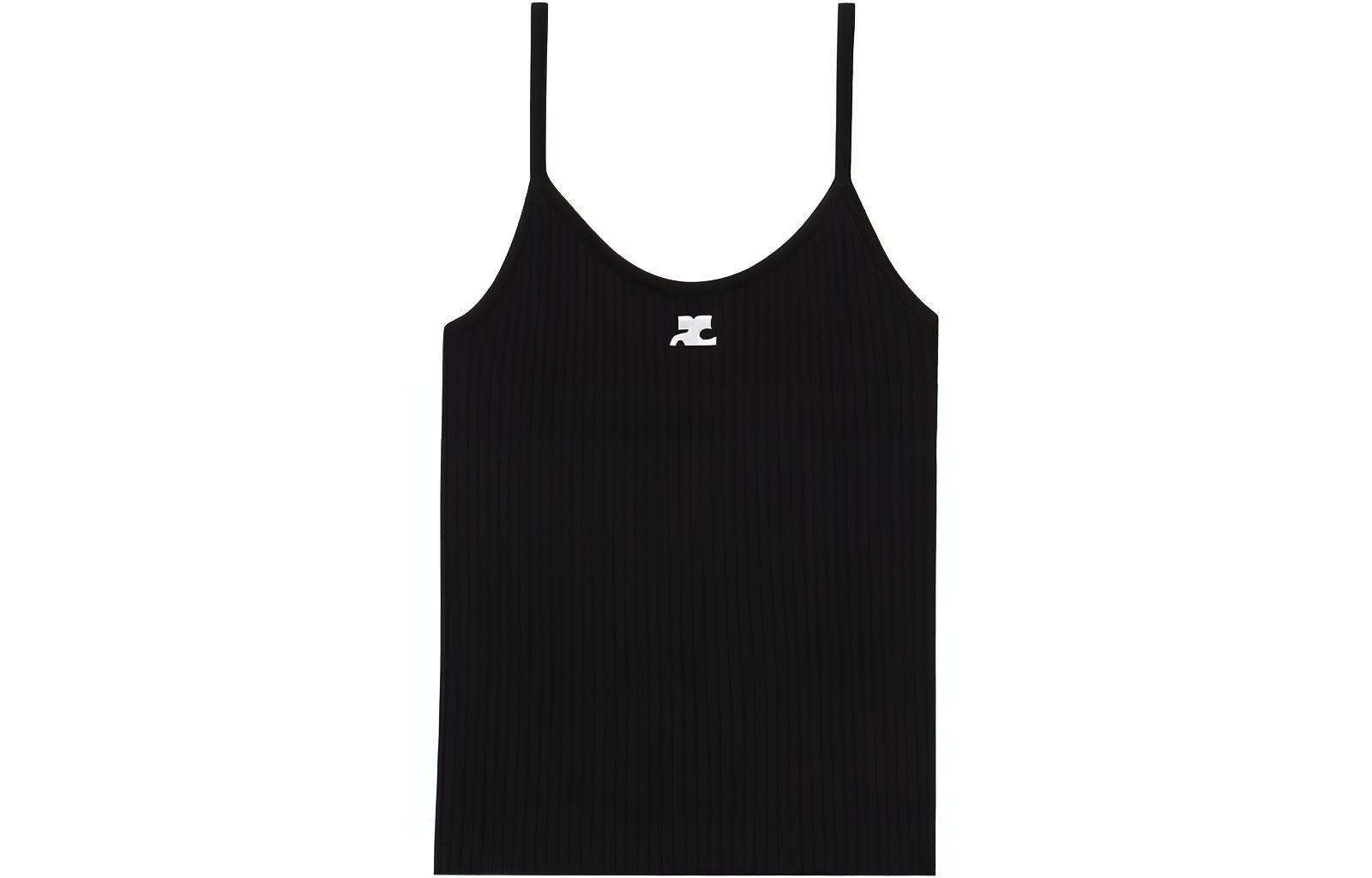 Order (W) Courrèges COURREGES 黑色针织坦克背心 - 美式无袖上衣 PERMDE012FI00019999