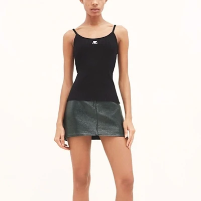 (W) Courrèges COURREGES 黑色针织坦克背心 - 美式无袖上衣 PERMDE012FI00019999 Lookbook (W) Courrèges COURREGES 黑色针织坦克背心 - 美式无袖上衣 PERMDE012FI00019999