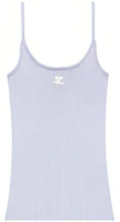 (Women) Courrèges COURREGES Knitted Tank Top Sky Blue - Trendy Minimalist Style PERMDE012FI00017005 (Women) Courrèges COURREGES Knitted Tank Top Sky Blue - Trendy Minimalist Style PERMDE012FI00017005