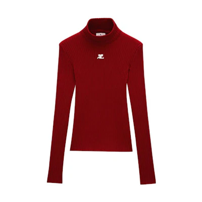 (Women) Courrèges COURREGES Long Sleeve Turtleneck Knit Sweater PERMPU022FI00014034