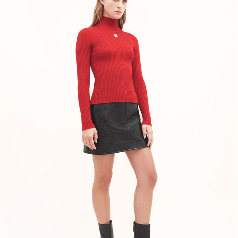 Shop (W) Courrèges 长袖高领针织毛衣 PERMPU022FI00014034