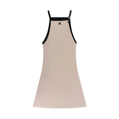(Women) Courrèges COURREGES Pink Colorblock Logo Midi Slip Dress 124JR0364JS0070B093