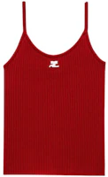 (Women) Courrèges COURREGES Red Minimalist Tank Top PERMDE012FI00014034 (Women) Courrèges COURREGES Red Minimalist Tank Top PERMDE012FI00014034