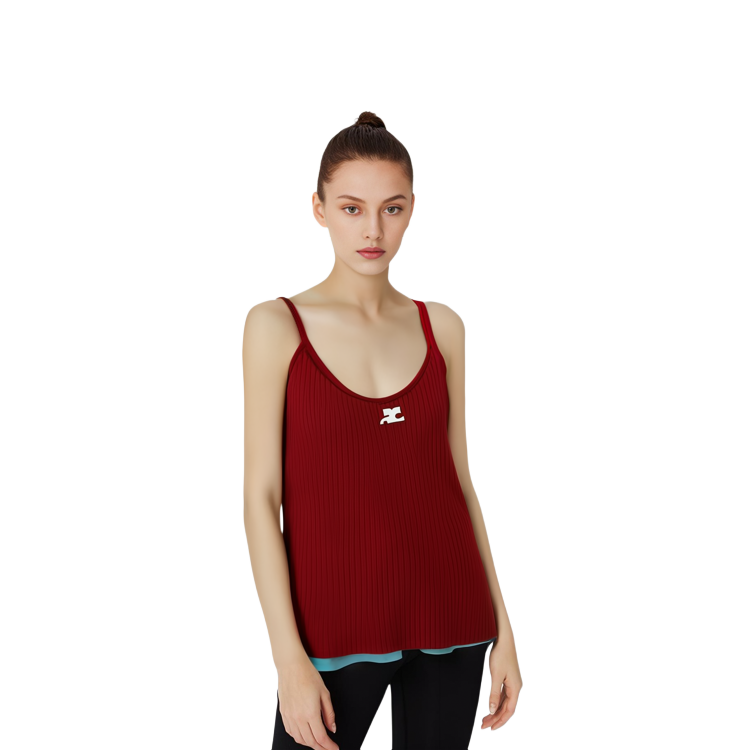 Details for (W) Courrèges 红色极简主义背心 PERMDE012FI00014034