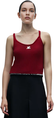 (W) Courrèges 红色极简主义背心 PERMDE012FI00014034 Cheap (W) Courrèges 红色极简主义背心 PERMDE012FI00014034