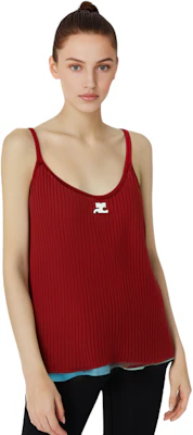 (W) Courrèges 红色极简主义背心 PERMDE012FI00014034 1