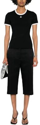 (Women) Courrèges COURREGES Slim Fit Crew Neck Short Sleeve T-Shirt Black VESJTS017JS00709901 Lookbook (Women) Courrèges COURREGES Slim Fit Crew Neck Short Sleeve T-Shirt Black VESJTS017JS00709901
