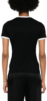 (Women) Courrèges COURREGES Slim Fit Crew Neck Short Sleeve T-Shirt Black VESJTS017JS00709901 Shop (Women) Courrèges COURREGES Slim Fit Crew Neck Short Sleeve T-Shirt Black VESJTS017JS00709901