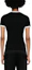Shop (Women) Courrèges COURREGES Slim Fit Crew Neck Short Sleeve T-Shirt Black VESJTS017JS00709901
