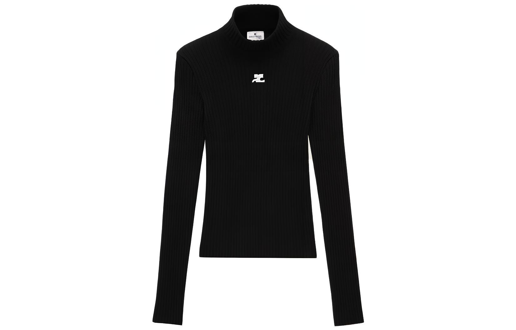 (Women) Courrèges COURREGES  Solid Color Turtleneck Slim Fit Knit Sweater. PERMPU022FI00019999