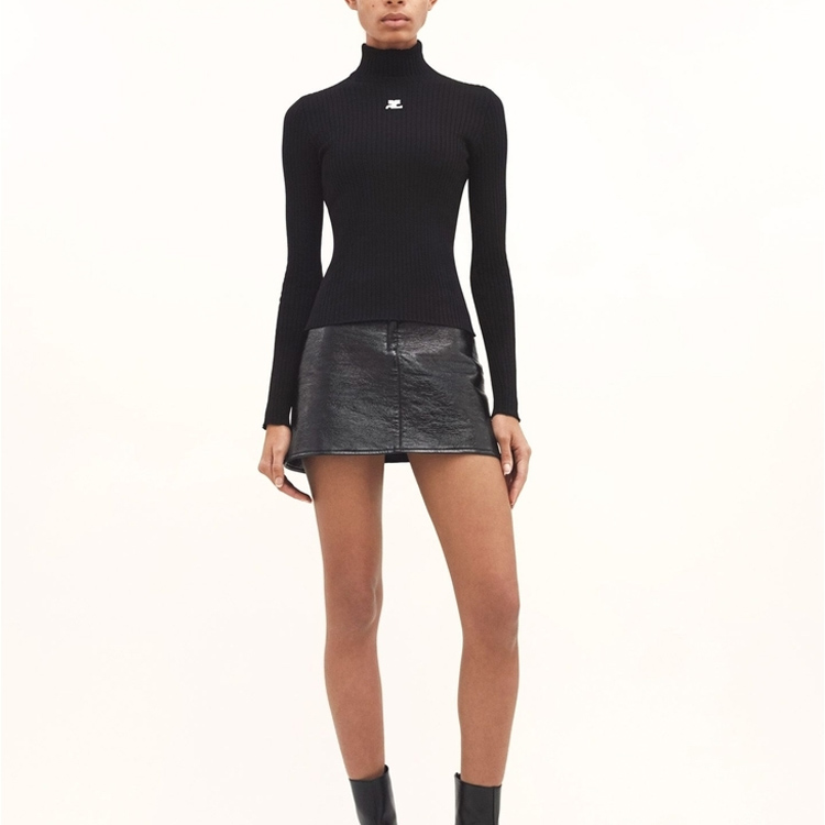 Lookbook (W) Courrèges 高领修身纯色针织毛衣. PERMPU022FI00019999