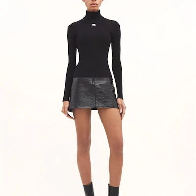 (W) Courrèges 高领修身纯色针织毛衣. PERMPU022FI00019999 Lookbook (W) Courrèges 高领修身纯色针织毛衣. PERMPU022FI00019999