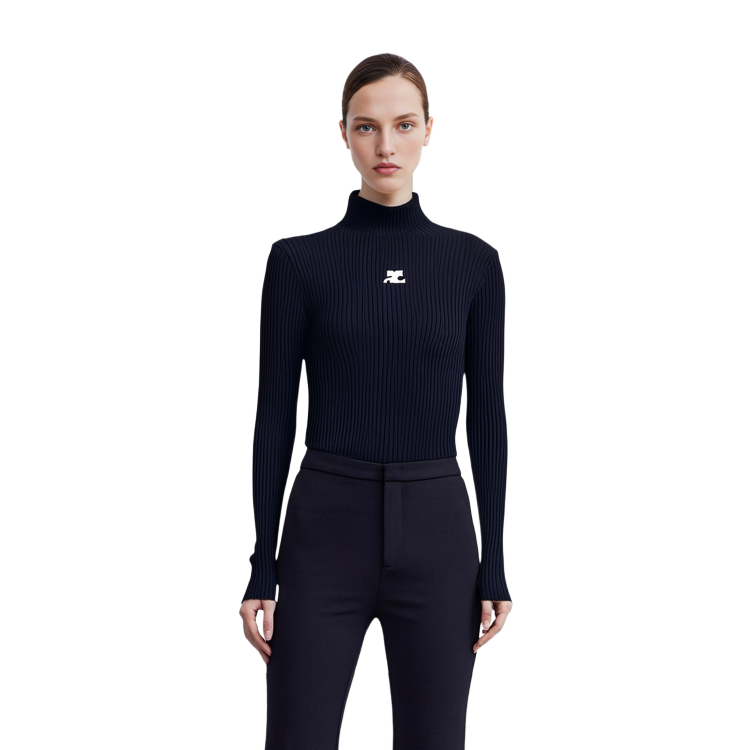 Details for (W) Courrèges 高领修身纯色针织毛衣. PERMPU022FI00019999