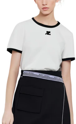 (W) Courrèges COURREGES 白色拼色圆领短袖T恤 PERJTS017JS00700098 Shop (W) Courrèges COURREGES 白色拼色圆领短袖T恤 PERJTS017JS00700098