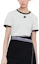 Shop (W) Courrèges COURREGES 白色拼色圆领短袖T恤 PERJTS017JS00700098