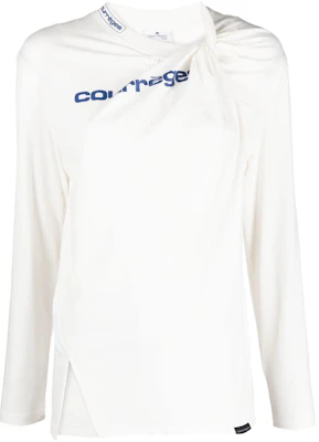(W) Courrèges 白色字母鏤空長袖圓領T恤 123JBD037JS0071-0001 Order (W) Courrèges 白色字母鏤空長袖圓領T恤 123JBD037JS0071-0001