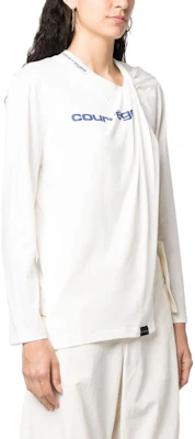 (W) Courrèges 白色字母鏤空長袖圓領T恤 123JBD037JS0071-0001 Purchase (W) Courrèges 白色字母鏤空長袖圓領T恤 123JBD037JS0071-0001