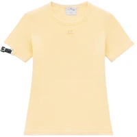 (Women) Courrèges COURREGES Colorblock Round Neck Pullover T-Shirt SS24 Pollen Yellow. 124JTS117JS00702063 (Women) Courrèges COURREGES Colorblock Round Neck Pullover T-Shirt SS24 Pollen Yellow. 124JTS117JS00702063