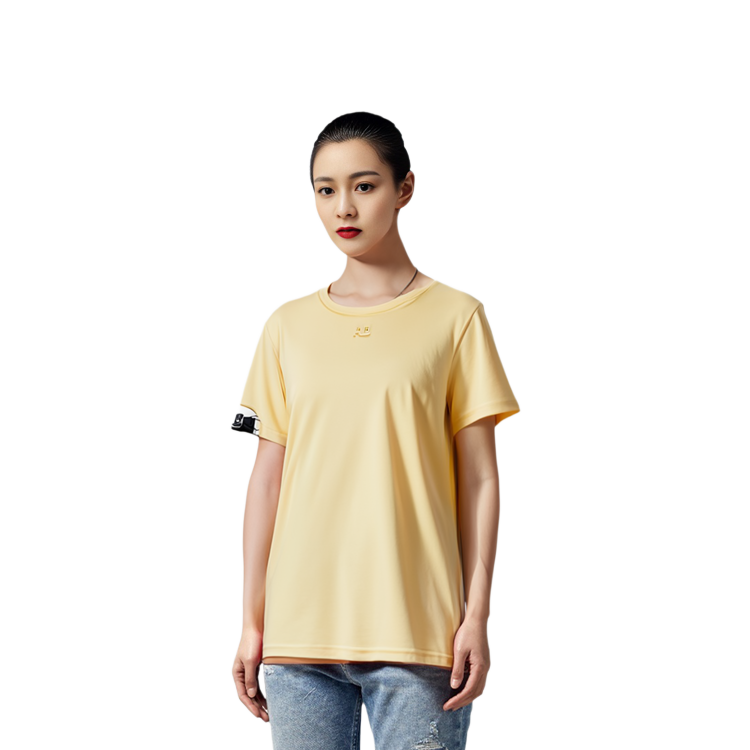 Lookbook (W) Courrèges 拼色圆领短袖 T 恤 SS24 花粉黄 124JTS117JS00702063