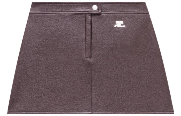 Order (W) Courrèges COURREGES 2023秋冬重制红色迷你皮裙休闲百褶裙 PERCJU001VY00144010