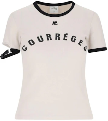 (W) Courrèges字母印花短袖圓領T恤 灰褐色 124JTS117JS0093B093 Order (W) Courrèges字母印花短袖圓領T恤 灰褐色 124JTS117JS0093B093