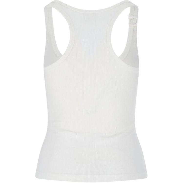 Lookbook (W) Courrèges COURREGES 女士白色Logo無袖圓領坦克背心 125JDE123JS0194-0001