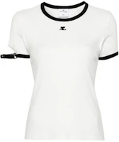 (Women) Courrèges COURREGES Logo Slim-Fit Colorblock Crewneck Short Sleeve T-Shirt SS24 White 124JTS117JS00700098 (Women) Courrèges COURREGES Logo Slim-Fit Colorblock Crewneck Short Sleeve T-Shirt SS24 White 124JTS117JS00700098
