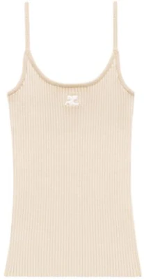 (W) Courrèges 米色针织吊带背心 PERMDE012FI00011007 Order (W) Courrèges 米色针织吊带背心 PERMDE012FI00011007