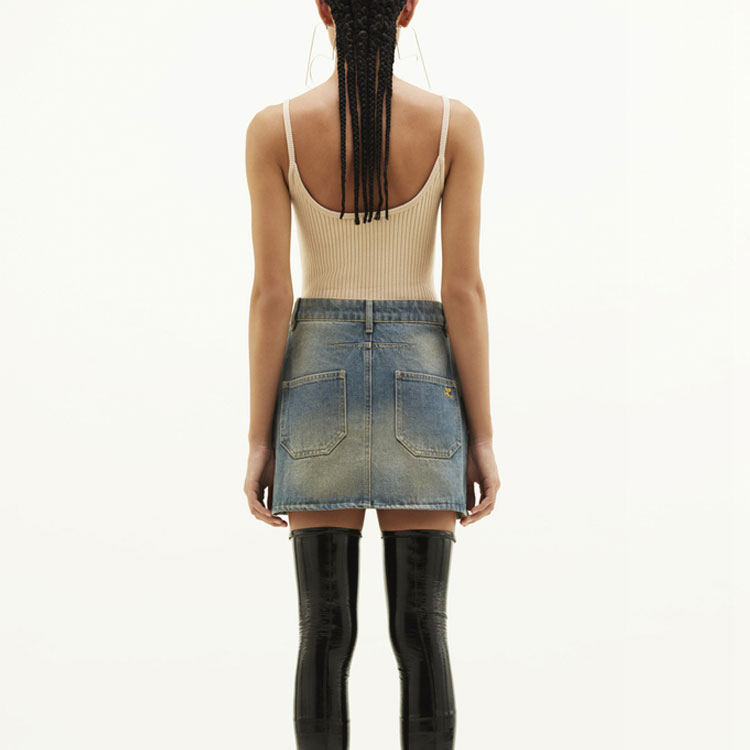 Shop (W) Courrèges 米色针织吊带背心 PERMDE012FI00011007