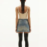 Shop (W) Courrèges COURREGES 米色純色針織吊帶背心 PERMDE012FI00011007