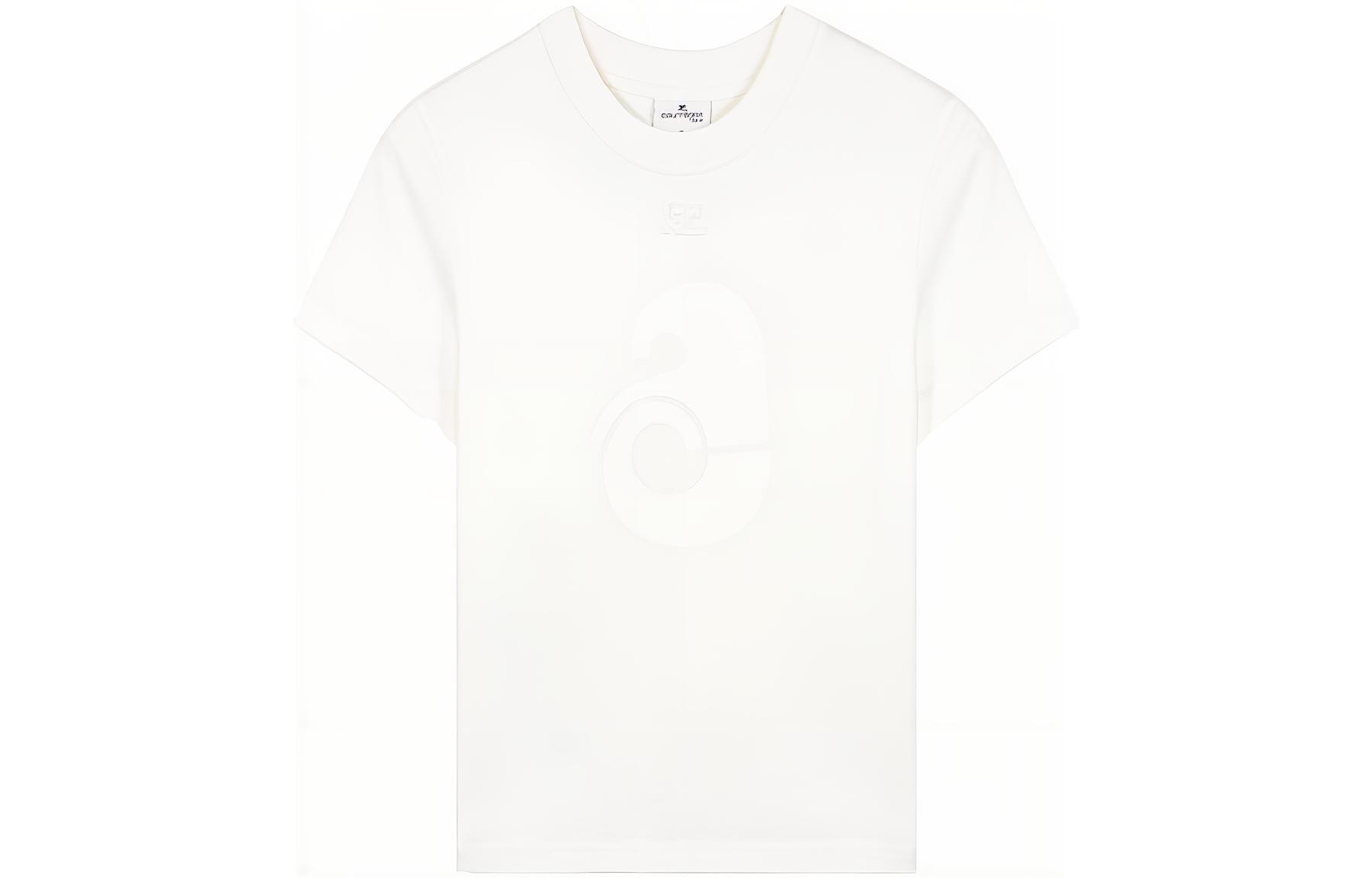 (Women) Courrèges COURREGES SS23 Graphic Print Crewneck Short Sleeve T-Shirt Women’s White 123JTS065JS00580001