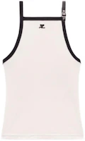 (Women) Courrèges COURREGES SS24 Buckle Contrast Tank Top Cotton Lime Stone Fashion 124JDE067JS0070B093 (Women) Courrèges COURREGES SS24 Buckle Contrast Tank Top Cotton Lime Stone Fashion 124JDE067JS0070B093