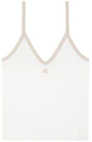 (Women) Courrèges Courreges SS24 Colorblock V-Neck Tank Top White Heritage/Traditional White 224JDE075JS0070B131 (Women) Courrèges Courreges SS24 Colorblock V-Neck Tank Top White Heritage/Traditional White 224JDE075JS0070B131