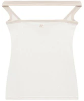(Women) Courrèges COURREGES SS24 Hyperbole Contrast Tank Top White Heritage Embroidered. 224JTO301JS0070B131 (Women) Courrèges COURREGES SS24 Hyperbole Contrast Tank Top White Heritage Embroidered. 224JTO301JS0070B131