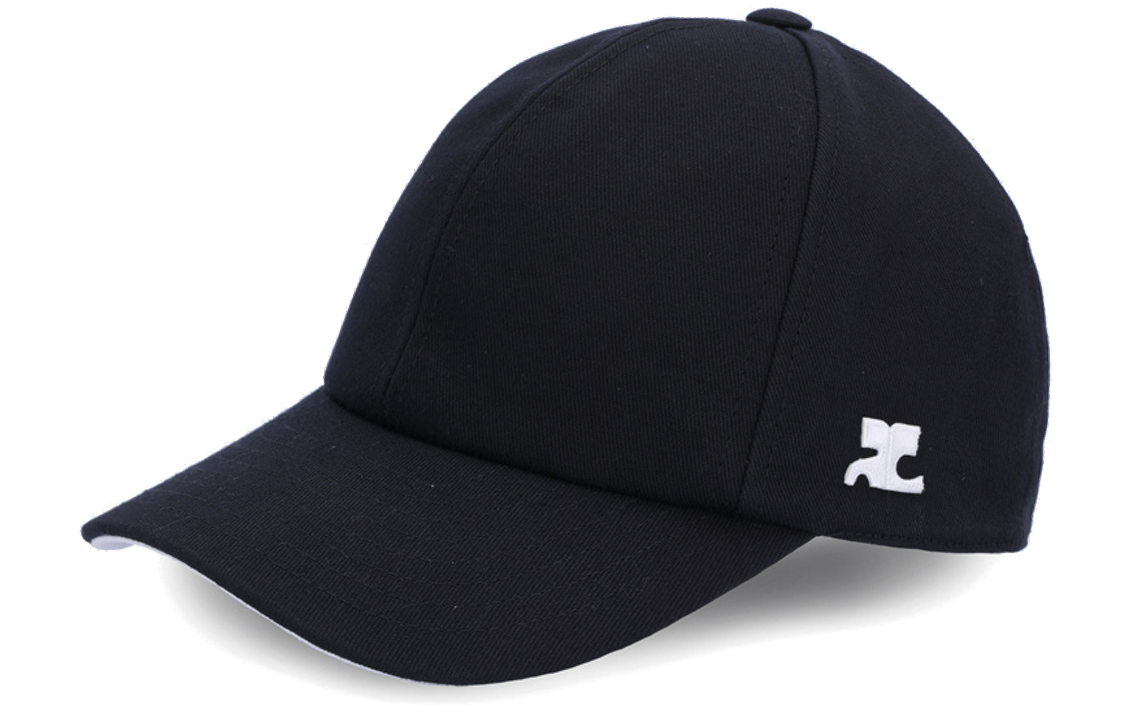 Buy (Women) Courrèges Logo Patch Cotton Cap Women’s Black 123ACT002CO00249999