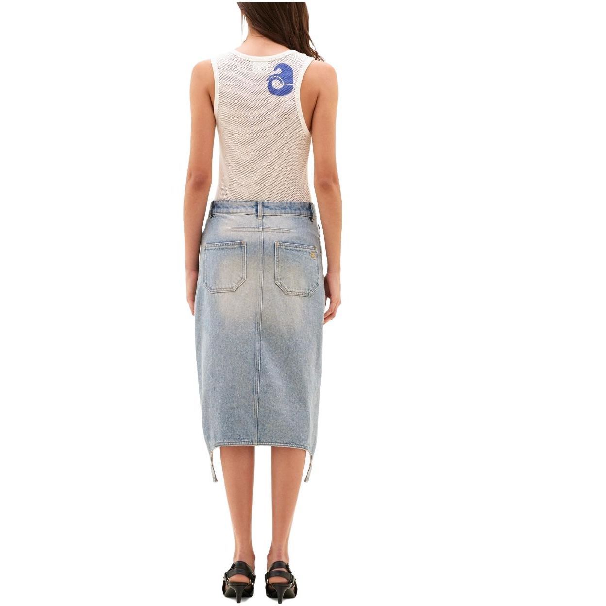 Shop (W) COURRÈGES logo印花白色无袖上衣 123JDE041JS0069