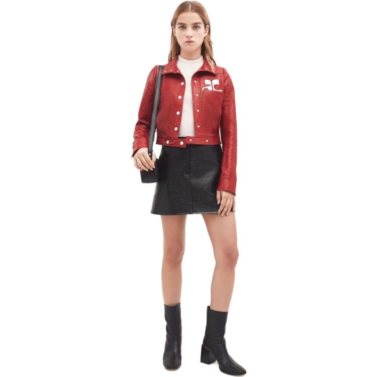 Lookbook (W) COURRÈGES Reedition 复刻红色亮面夹克 时尚外套 PERCBL005VY00144034