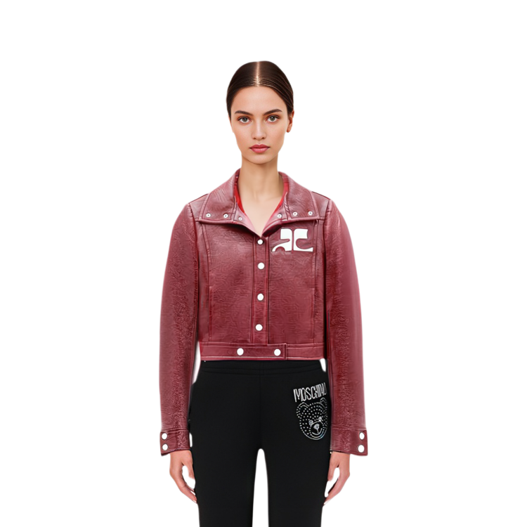 Sizing (W) COURRÈGES Reedition 复刻红色亮面夹克 时尚外套 PERCBL005VY00144034