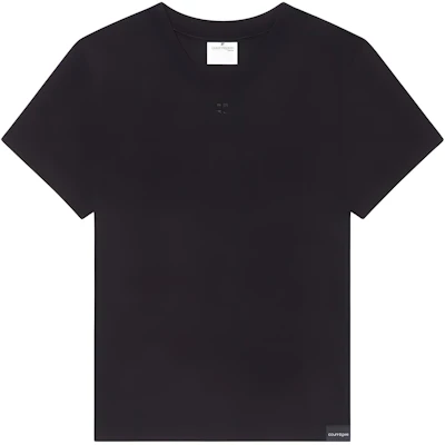 (Women) COURREGES Black Solid Color Loose Fit Crew Neck T-Shirt VESJTS006JS01079999 Buy (Women) COURREGES Black Solid Color Loose Fit Crew Neck T-Shirt VESJTS006JS01079999