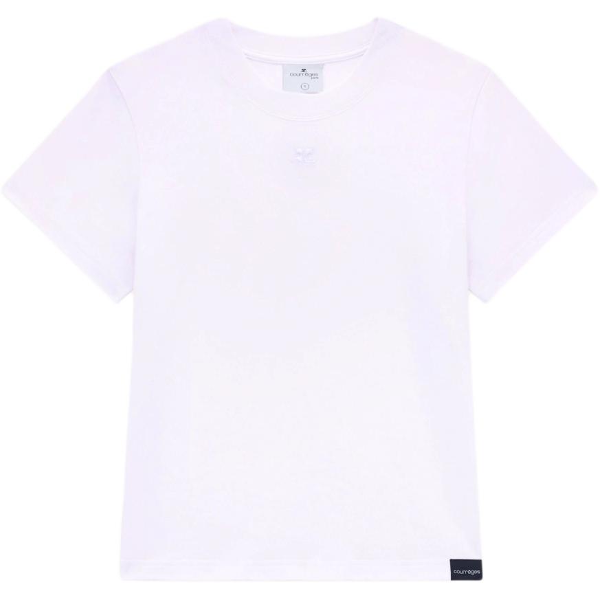 (Women) Courreges COURRÈGES SS24 Soft Mist Crewneck Straight T-Shirt 423JTS006JS01070077