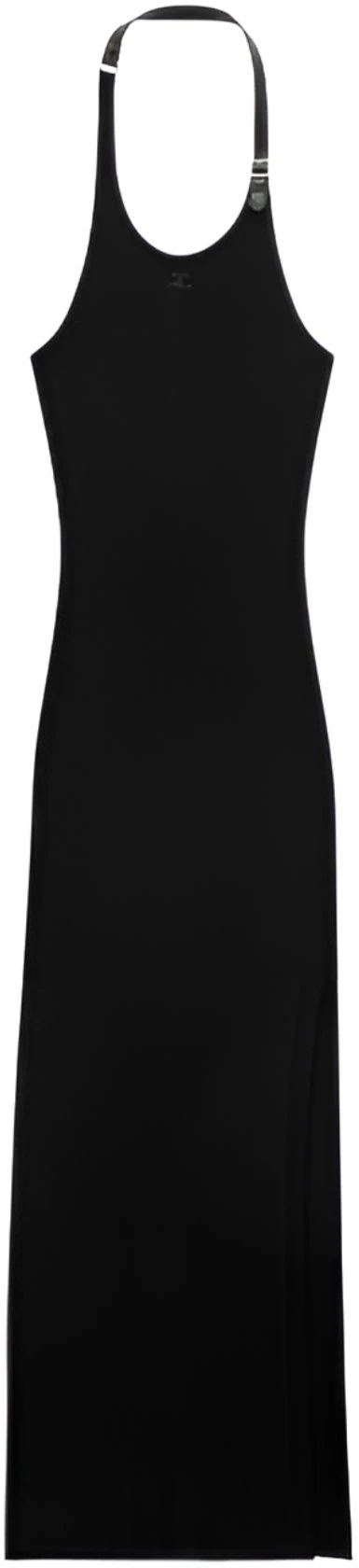 women-courreges-ss-24-holistic-buckle-rib-knit-long-dress-black-124-mro-329-fi-00019999